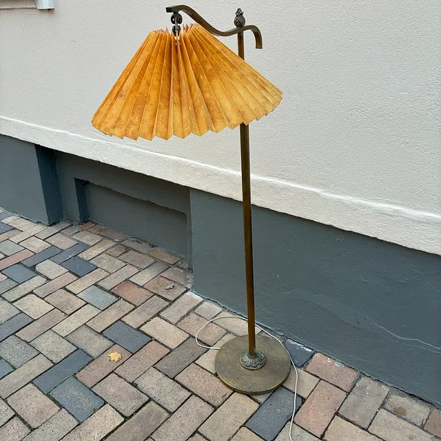 Retro standerlampe, justerbar - bronze