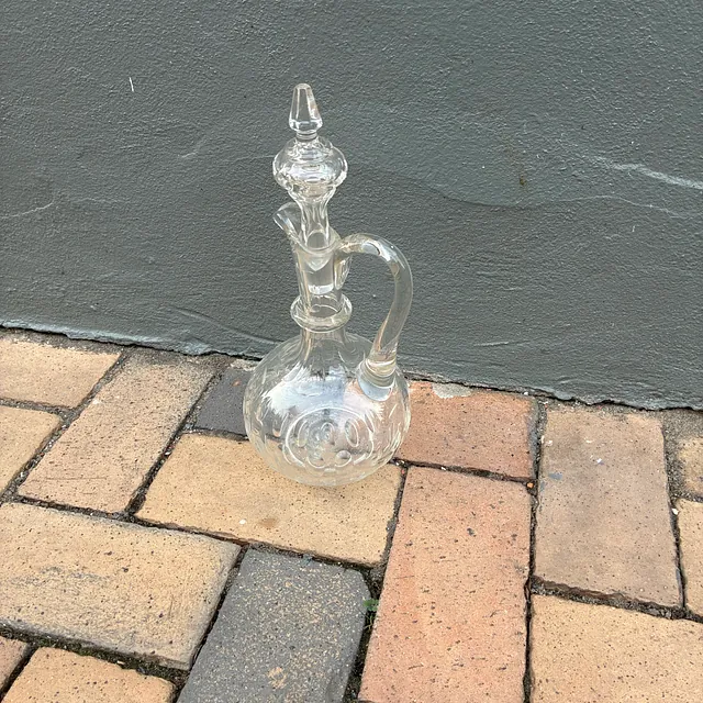 Slebet karaffel med prop - Aalborg Glasværk